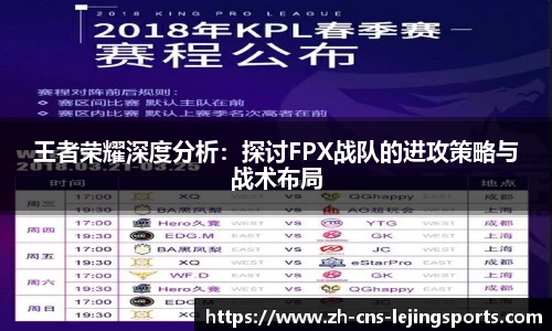 王者荣耀深度分析:探讨FPX战队的进攻策略与战术布局